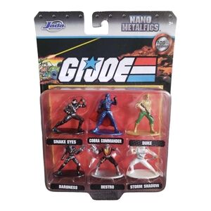 2020 Die Cast GI Joe Nano Metalfigs Jada Hasbro 6 figures Cobra Duke New